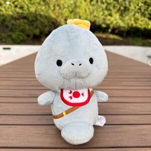 Riot Games Manatee Plush Stuffed Animal Toy Gray‎ Yellow Bib Collectible Cute